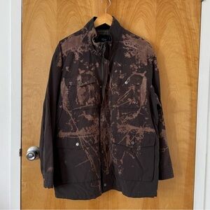 Rails Cardiff Custom Bleach-Dyed Military Utility Jacket size Men’s XXL